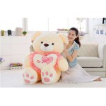Peach 5 Feet Love Heart Teddy Bear